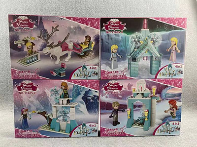 巨象货号11605梦幻冰雪世界(112～120颗粒)4合体益智拼装积木/144盒/箱B24-1-上