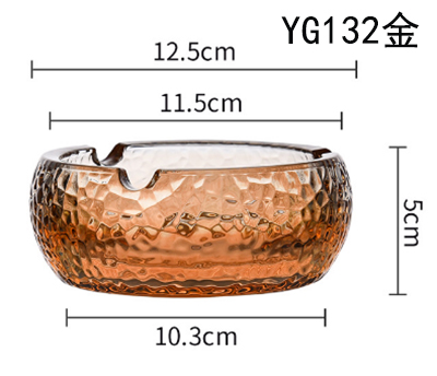 368/件（金色）YG132玻璃欧式办公室大气水晶玻璃烟六B2-3-1B17-4-1