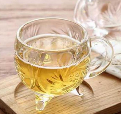 耐热三脚杯子玻璃杯家用带把茶杯果汁杯96/箱B19-1-1