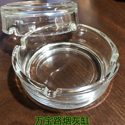 54036-G1019-6玻璃烟灰缸厂家直销加厚款家用玻璃圆形烟灰缸72/箱六B10-3-1