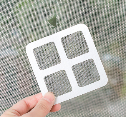 1片自粘纱窗门修补贴补洞网 家用防蚊子纱窗贴八1号-6-4-5