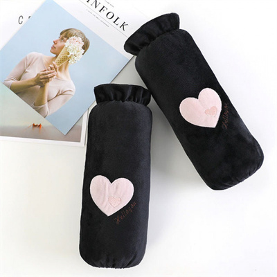 黑色 袖套女绒面春秋冬学生 清新可爱长款套袖女士工作袖套爱心防污护袖六B44-3-3-4-3