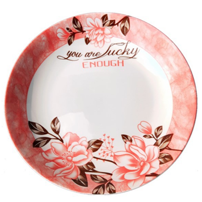 （一级）8.3英寸新中式全彩简约陶瓷饭盘 印彩航空盘（无售后）六A2-4-1-5-1