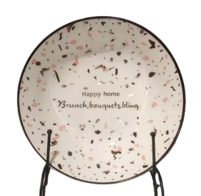 （一级）7.1英寸满花彩绘瓷盘子家用批发陶瓷网红创意菜盘饭盘（无售后）D6-2-1