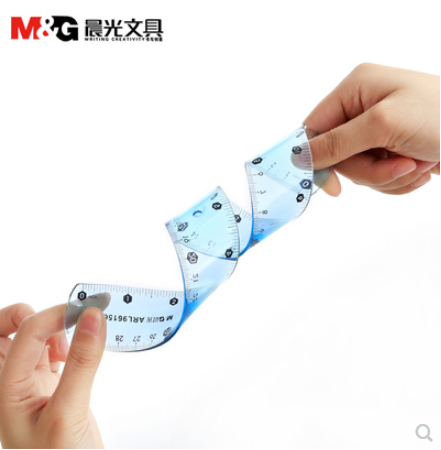 晨光塑料软尺30cm 绘图软型直尺可弯曲制图尺子学生 ARL96156