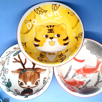 8号网红多彩系列9英寸大汤碗 地摊家用陶瓷汤盆（无售后不包运输破损）/CE区