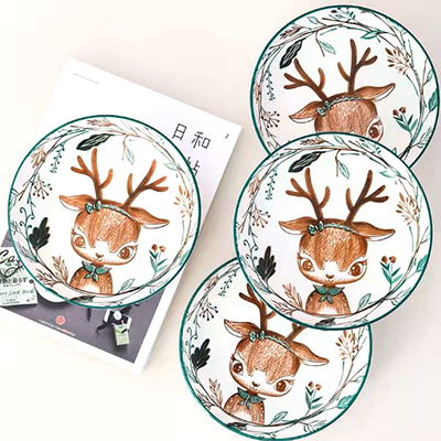 8号网红多彩系列9英寸大汤碗 地摊家用陶瓷汤盆（无售后不包运输破损）/CE区