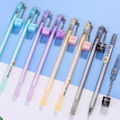 16126 保持微笑卡通挂件系列中性笔学生用黑色签字笔六A2-5-3六B30-1-3