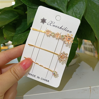 原价2.55秒杀3件套发夹韩国ins少女卡子泫雅边夹一字夹刘海网红发卡夹子头饰女C3-1-5