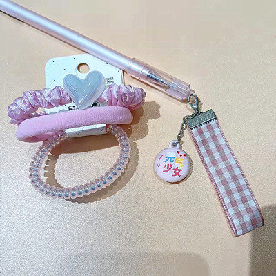 一卡3根装 夏季新品女生甜美彩色组合头扎皮筋头绳