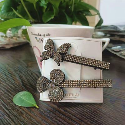 仙仙的彩钻蝴蝶发夹仙女简约弹簧夹 网红闪闪发光发饰C3-1-2