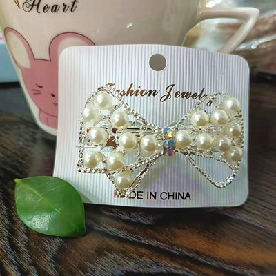 Z006韩版发饰 网红珍珠弹簧夹 顶夹 刘海夹六C5-1-2