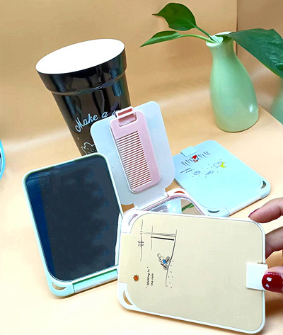 130 热转印  女生化妆镜便携小型寝室梳妆镜现代简约方形化妆镜