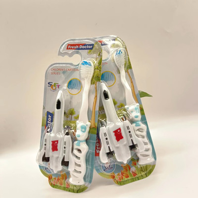 (288支/箱)1663 儿童爆款 宝宝甜心超细软毛牙刷内赠精美玩具火箭六B18-3-2