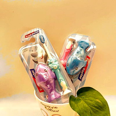 (288支/箱)516儿童爆款 宝宝甜心超细软毛牙刷内赠精美玩具鱼六B18-3-2