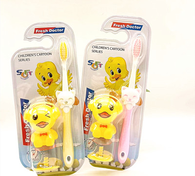 (288支/箱)582儿童爆款 宝宝甜心超细软毛牙刷内赠精美玩具小鸡六B18-3-2