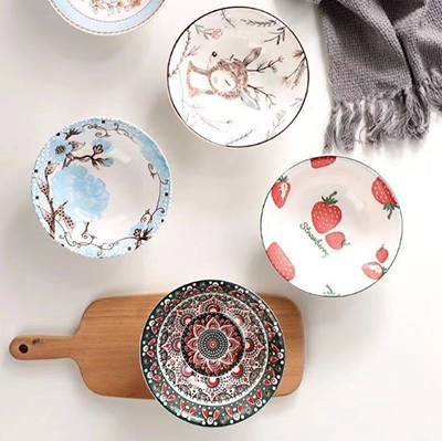 特级6寸陶瓷餐具陶瓷碗家用碗碟随机混搭（破损自理）六A6-1-1