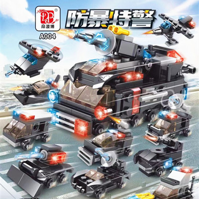 帝源博A004飞机坦克消防车JX049儿童益智小颗粒拼装积木玩具B12-4-4