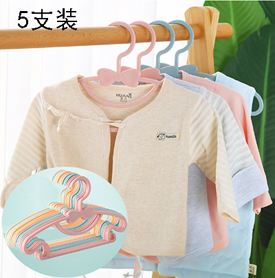 10支装蝴蝶结儿童衣架防滑无痕衣服撑家用收纳晾衣架婴儿多功能衣服架六B27-2-3