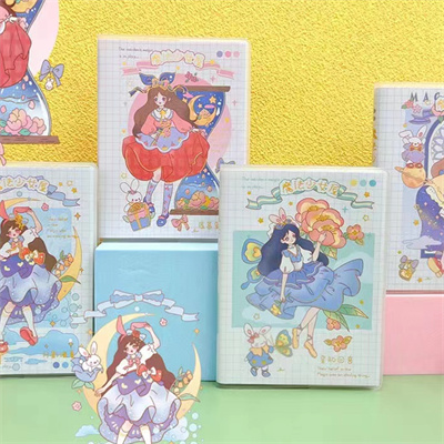 64K076-641德派万品 魔法少女屋 笔记本 记事本 卡通可爱小本子 384/件六B37-3-2