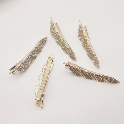 赫本风夹子头饰树叶发夹侧边夹子刘海夹 C3-3-3