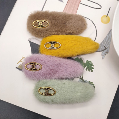 特价高端韩国新款发夹毛绒BB夹少女刘海夹C3-1-1