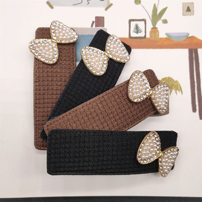 特价高端韩版蝴蝶结发卡珍珠侧边夹发夹C3-1-1