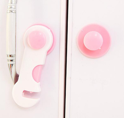 儿童安全防护多功能宝宝安全锁 防夹手抽屉柜门对开儿童安全锁C13-2-2