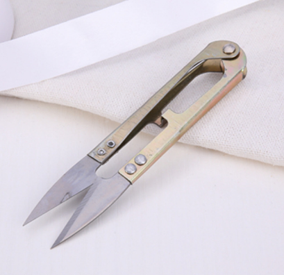 不锈钢U型修线剪 十字绣专用线头剪V形纱剪C13-2-2