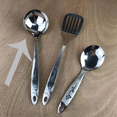 （600/件）光柄漏勺----加厚长光柄汤盛汤勺厨房家用厨具六B40-2-3