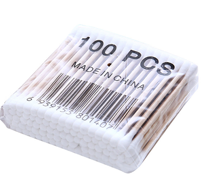 100#木质双头一次性棉签 棉花棒清洁棉棒棉签六B20-4-2
