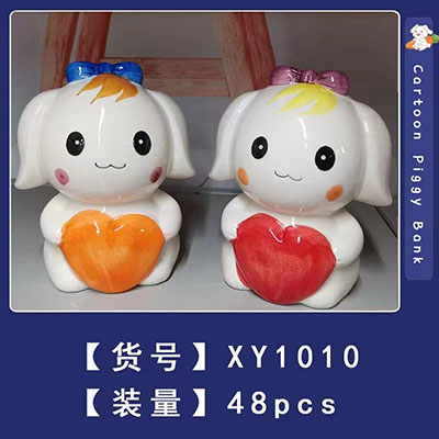 创意礼品5寸陶瓷存钱罐礼品摆设公仔（8-9款混搭）六B9-2-1