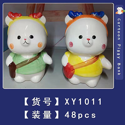 创意礼品5寸陶瓷存钱罐礼品摆设公仔（8-9款混搭）六B9-2-1
