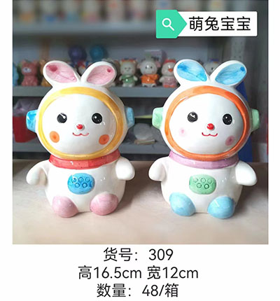 创意礼品5寸陶瓷存钱罐礼品摆设公仔（8-9款混搭）六B9-3-1