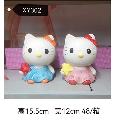 创意礼品5寸陶瓷存钱罐礼品摆设公仔（8-9款混搭）六B9-2-1
