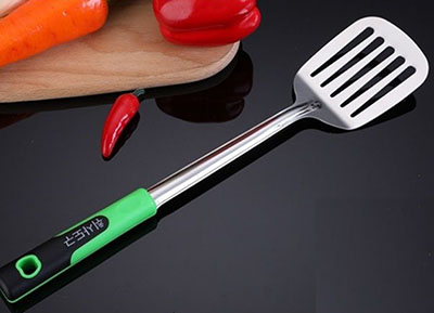 （500/件）3135韩文绿柄不锈钢锅铲 防烫加厚炒煎铲八B36-1-1