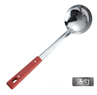3129棕色条纹不锈钢锅铲 防烫加厚炒汤勺六B34-3-1
