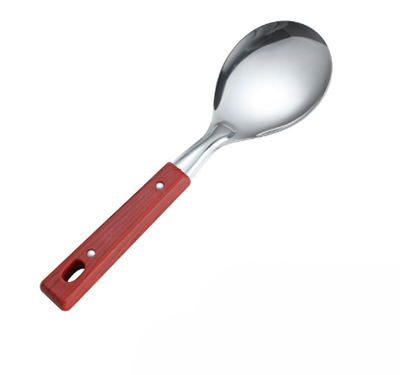 3129棕色条纹不锈钢锅铲 防烫加厚炒饭勺八B32-2-1