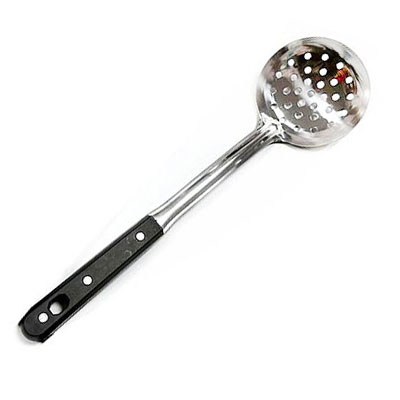 3133箭形黒柄不锈钢锅铲 防烫加厚炒漏勺B31-3-1