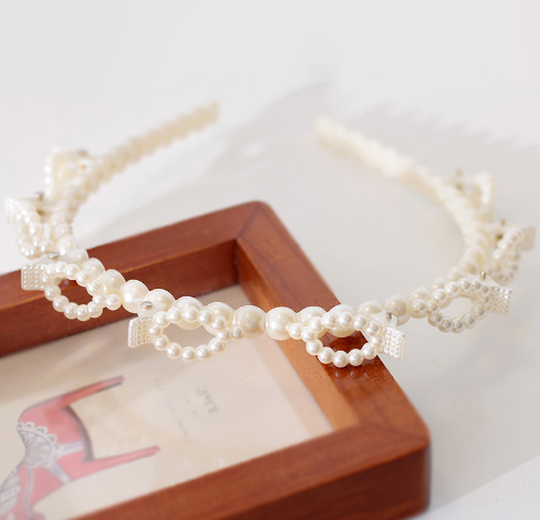 发箍复古风塑料仿珍珠法式少女头箍压发编发发卡