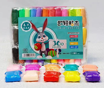 袋装36色(带工具)超轻粘土厂家批发 幼儿园益智玩具不沾手手工DIY超轻粘土六B8-3-3