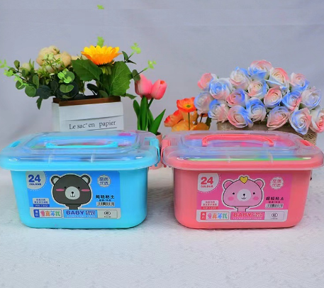 盒装24色(带工具)超轻粘土厂家批发 幼儿园益智玩具不沾手手工DIY超轻粘土六B6-1-2-2-2