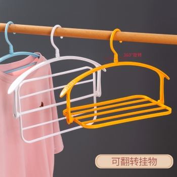 多功能可折叠旋转裤架家用衣柜挂裤子专用无痕收纳裤架旋转裤架（70/箱）个六B39-3-3