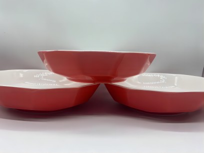(一级品)7寸钻石盘陶瓷饭盘汤盘水果盘D5-2-1
