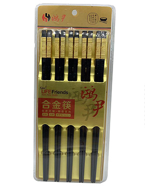 A006合金筷不发霉耐高温10双装80/件六B29-2-3