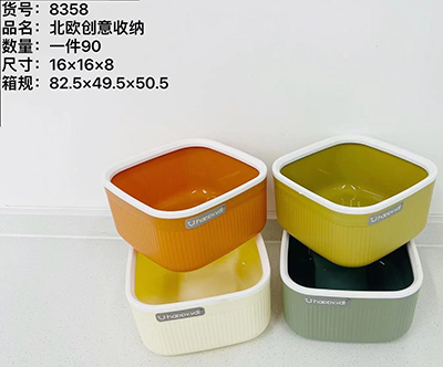 YDL-8358北欧创意收纳盒可爱桌上茶几ins风收纳桶小号轻奢创意家用90/箱六B7-4-2