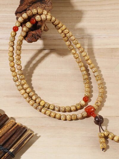 032星月菩提佛珠手串黄多宝念珠手链