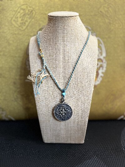 038唐卡纯手工绘制佛牌吊坠黄财神男女款吊坠挂坠