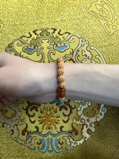 045树王爆肉小金刚菩提子手串男士核桃原籽文玩佛珠单圈