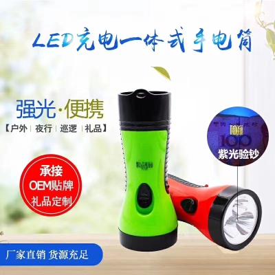 406-LED手电筒 供应LED可充电塑料手电筒批发 超亮六B17-1-3